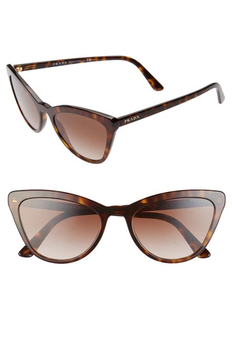 56mm gradient cat eye sunglasses prada|prada cat eye studded sunglasses.